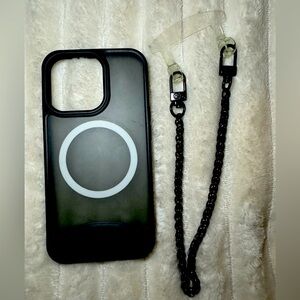 The Caep iPhone 13 Pro mag safe case. Transparent black. Like new.